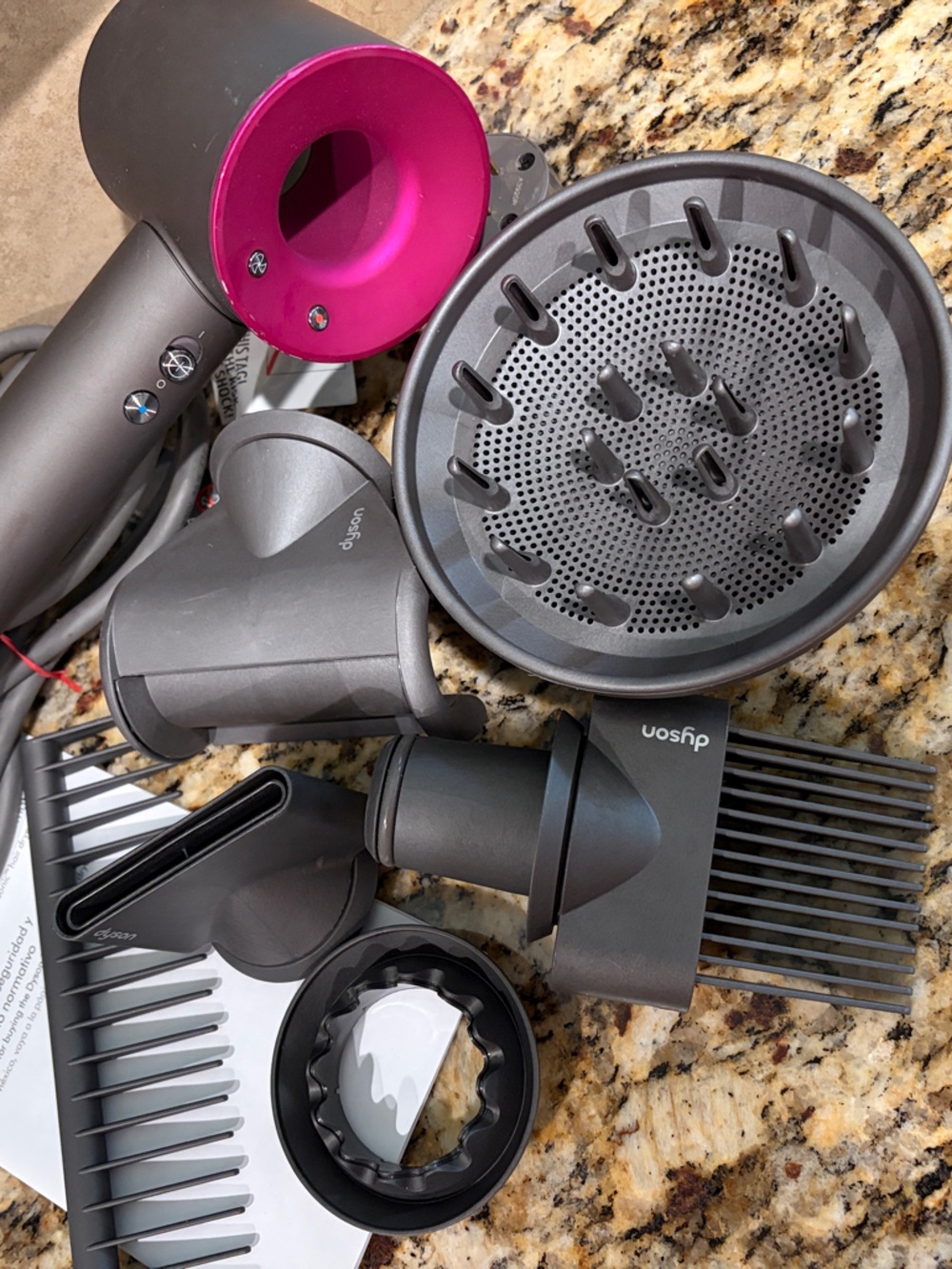 Dyson SuperSonic Hairdryer with attachments